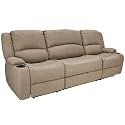 RecPro Charles 94" Powered RV Reclining Loveseat Sofa Cloth Oatmeal
