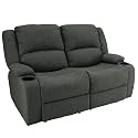 RecPro Charles Powered 58" RV Wall Hugger Reclining Loveseat Fossil