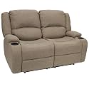 RecPro Charles Powered 58" RV Wall Hugger Reclining Loveseat Oatmeal