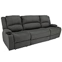 RecPro Charles Powered 94" RV Wall Hugger Reclining Loveseat Fossil