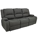 RecPro Charles Triple Powered 80" RV Wall Hugger Reclining Loveseat Fossil