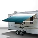 RecPro RV Awning Fabric Replacement | Universal Fit | 8-22ft Sizes | Heat Sealed Vinyl (9' - Actual Width 8' 1", Ocean Blue Fade)