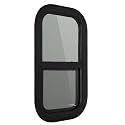 RecPro RV Window | 12"W x 22"H | Teardrop Style | Vertical Sliding | RV Window Replacement | Made in USA