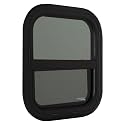 RecPro RV Window | 14"W x 16"H | Teardrop Style | Vertical Sliding | RV Window Replacement | Made in USA