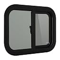 RecPro RV Window | 20"W x 15"H | Teardrop Style | Horizontal Sliding | RV Window Replacement | Made in USA