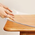 Rectanglar 25x55 in Clear Plastic Table Protector Desk Cover Chair Mat Thicken Transparent Desk Pad Mat Table Cover Protector Table Pad Tablecloth Cloth for Coffee Table Writing Desk Topper Waterproof