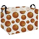 Rectangle Basketball Baskets Boys Basket Cute Storage Bin for Room Decor Gift Basket(Basketball)