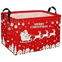 Rectangle Christmas Baskets Cute Storage Bin Gift Basket(Merry Christmas)