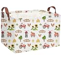 Rectangle Farm Baskets Cute Storage Bin for Room Decor Gift Basket(Farm)