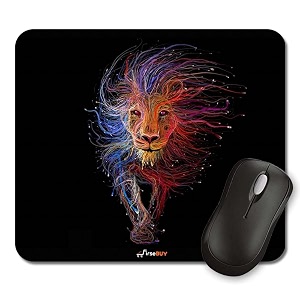 Rectangle Mouse Pad Anti Slip Rubber Lion