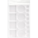 Rectangle Plastic Palette Painting Plate with 16 Well - (White)