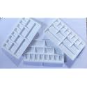 Rectangle Shape Colour Mixing Palette (White, Small) - Pack of 5
