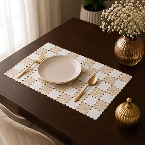 rectangle table mat for center table ivory amp champagne gold