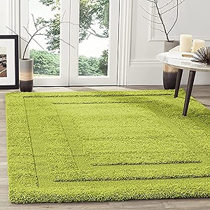Rectangular Box Round Shaggy Carpet for Living