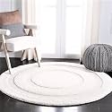 Rectangular Box Round Shaggy Carpet for Living