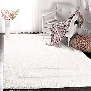 Rectangular Box Square Shaggy Carpet for Living