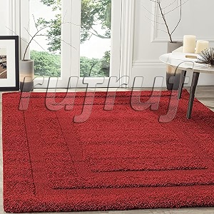 Rectangular Box Square Shaggy Carpet for Living
