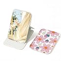 Rectangular Folding Makeup Mirror with PU Leather Cover, Portable Adjustable Vanity Mirror for Dressing Table, Student Desk &amp; Travel, HD Tabletop Cosmetic Mirror