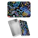 Rectangular Metal Tin Box with Removable Lid, Demonic Cat Decorative Printed Metal Storage Container for Jewelry Pen Eraser Pill Candy Craft 4.9 x 3.54 x 1.57 inch– Single Pack