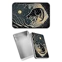 Rectangular Metal Tin Box with Removable Lid, Black Cat Moons Decorative Printed Metal Storage Container for Jewelry Pen Eraser Pill Candy Craft 4.9 x 3.54 x 1.57 inch– Single Pack
