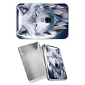 Rectangular Metal Tin Box with Removable Lid, Wolf Dreamcatcher Decorative Printed Metal Storage Container for Jewelry Pen Eraser Pill Candy Craft 4.9 x 3.54 x 1.57 inch– Single Pack