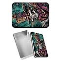 Rectangular Metal Tin Box with Removable Lid, Skeleton Pal Decorative Printed Metal Storage Container for Jewelry Pen Eraser Pill Candy Craft 4.9 x 3.54 x 1.57 inch– Single Pack