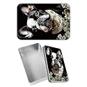 Rectangular Metal Tin Box with Removable Lid, Bulldog Decorative Printed Metal Storage Container for Jewelry Pen Eraser Pill Candy Craft 4.9 x 3.54 x 1.57 inch– Single Pack