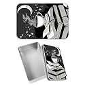 Rectangular Metal Tin Box with Removable Lid, Coffee Books Decorative Printed Metal Storage Container for Jewelry Pen Eraser Pill Candy Craft 4.9 x 3.54 x 1.57 inch– Single Pack