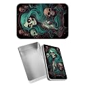 Rectangular Metal Tin Box with Removable Lid, Sugar Skull Dead Girl Decorative Printed Metal Storage Container for Jewelry Pen Eraser Pill Candy Craft 4.9 x 3.54 x 1.57 inch– Single Pack