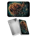 Rectangular Metal Tin Box with Removable Lid, Lions Decorative Printed Metal Storage Container for Jewelry Pen Eraser Pill Candy Craft 4.9 x 3.54 x 1.57 inch– Single Pack