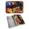 Rectangular Metal Tin Box with Removable Lid, Watercolor Cat Decorative Printed Metal Storage Container for Cards, Diaries, Home Organization 4.53 x 3.35 x 0.86 inch– Single Pack