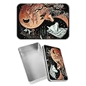 Rectangular Metal Tin Box with Removable Lid, Yin-yang Fox Decorative Printed Metal Storage Container for Sweets Jewelry Tea Candies Cakes 7 x 4.33 x 2.17 inch– Single Pack