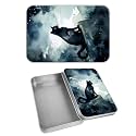 Rectangular Metal Tin Box with Removable Lid, Watercolor Cats Decorative Printed Metal Storage Container for Cash Ticket Credit Card Check 3.46 x 2.36 x 0.7 inch– Single Pack