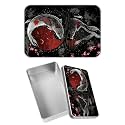 Rectangular Metal Tin Box with Removable Lid, Japanese Koi Fish Decorative Printed Metal Storage Container for Jewelry Pen Eraser Pill Candy Craft 4.9 x 3.54 x 1.57 inch– Single Pack