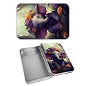 Rectangular Metal Tin Box with Removable Lid, Little Elephant Decorative Printed Metal Storage Container for Cash Ticket Credit Card Check 3.46 x 2.36 x 0.7 inch– Single Pack