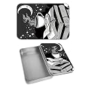 Rectangular Metal Tin Box with Removable Lid, Coffee Books Decorative Printed Metal Storage Container for Cards, Diaries, Home Organization 4.53 x 3.35 x 0.86 inch– Single Pack