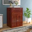 RECTART Solid Wooden Inverter Battery Cabinet | Single Battery Box | Wooden Inverter Battery Cabinet | Battery Box | Sheesham Wood,Standard (Mahogany)