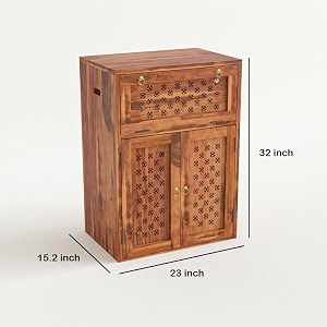 rectart solid wooden inverter battery cabinet  single battery box  wooden inverter battery cabinet  battery box  sheesham wood standard natural