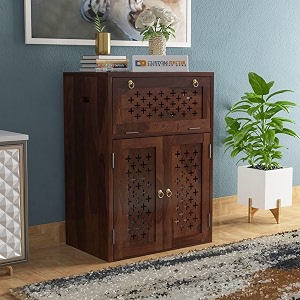 rectart solid wooden inverter battery cabinet  single battery box  wooden inverter battery cabinet  battery box  sheesham wood standard walnut