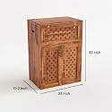 RECTART Solid Wooden Inverter Battery Cabinet | Single Battery Box | Wooden Inverter Battery Cabinet | Battery Box | Sheesham Wood, Standard (Natural)