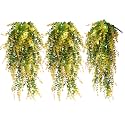 RECUTMS 3 Pack Hanging Money Plants Faux Draping Plants Fake Hanging Planta