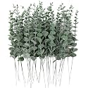 RECUTMS 36PCS Artificial Eucalyptus Leaves Stems 14.6In DIY Bouquet Decor