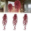RECUTMS 3Pcs Fake Fall Flowers Artificial Hanging Plants Silk Flowers