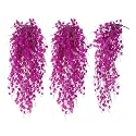 RECUTMS 3Pcs Fake Hanging Plant Artificial Ivy Leaf Faux Vine Plant Outdoor