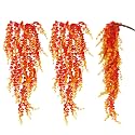 RECUTMS Artificial Fall Greenery for Outdoors Faux Hanging Baskets Plants