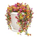 RECUTMS Artificial Hanging Plants UV Resistant Faux Silk Orchid Flowers