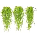 RECUTMS Fake Hanging Plants Faux Vines Leaves Artificial Green Money Plants