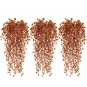 RECUTMS Fall Flower Artificial Brown Hanging Plant Outdoor Autumn Decor 3Pc