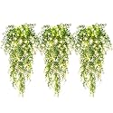 RECUTMS Hanging Fake Plants Fake Vines Artificial Plant Large White Flowers