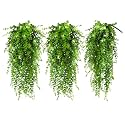 RECUTMS Hanging Plants Outdoor UV Resistant Faux Draping Green Plants 3Pack